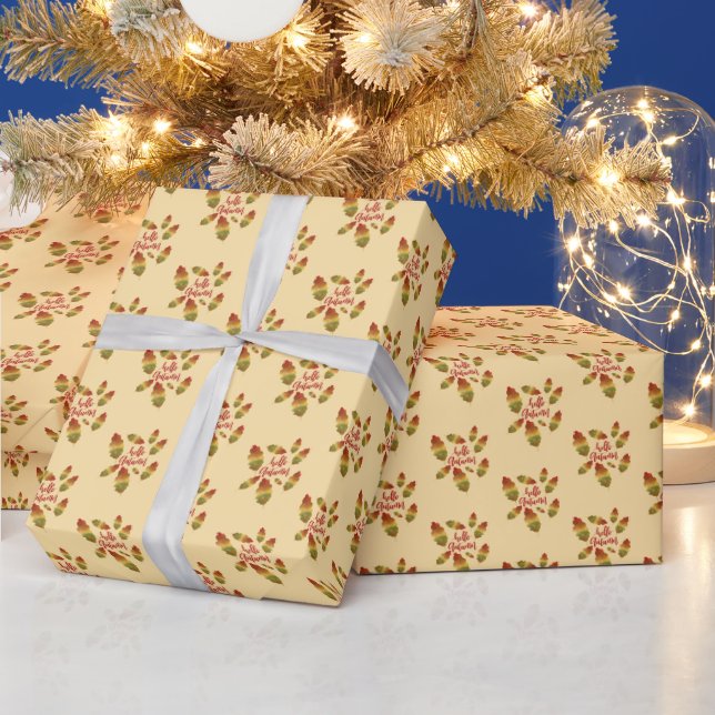 Papper radbrytning av Thanksgivingen löv Presentpapper (Helgdagar)