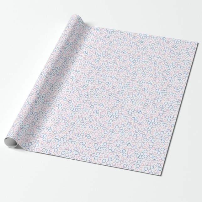 Papper radbrytning av triangelruta presentpapper (Utrullad)