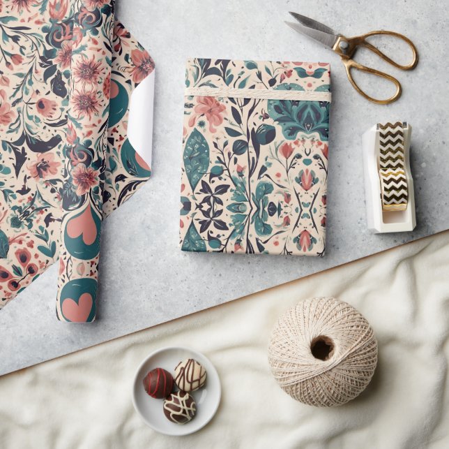 Papper radbrytning av Vintage Presentpapper (Hantverk)