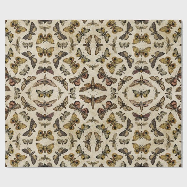 Papper radbrytning av vintagens månpunkter presentpapper (Platt)