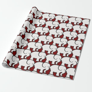 Papper radbrytning av vit elefant presentpapper