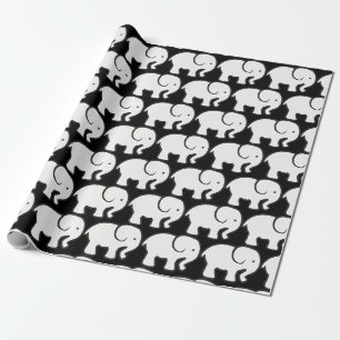Papper radbrytning av vit elefant presentpapper