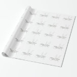 Papper radbrytning av vita Bröllop Monogram Presentpapper<br><div class="desc">Vit bröllop monogramförpackning papper. Lägg till en namn och anpassa med en inledande.</div>