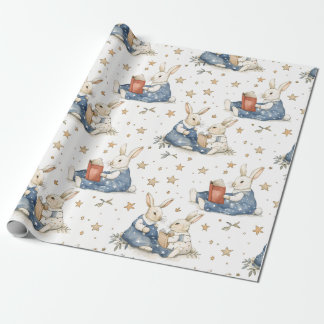 Papper radbrytning för Bedtime Story Rabbit Presentpapper