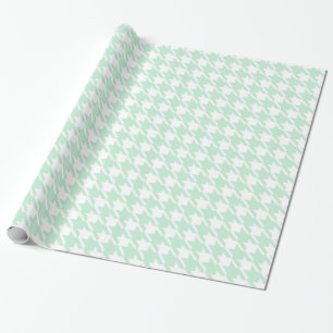 Papper radbrytning för Mint Houndstooth Presentpapper