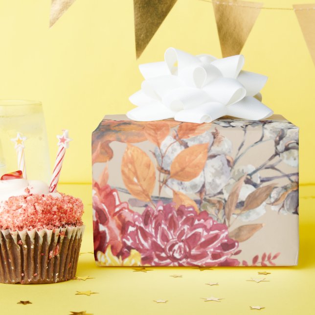 Papper radbrytning för Mysiga Bröllop hösten Presentpapper (Födelsedagsfest)