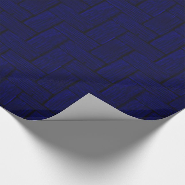 Papper radbrytning i Midnight Blue Lincoln Log Presentpapper (Hörn)