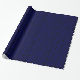 Papper radbrytning i Midnight Blue Lincoln Log Presentpapper