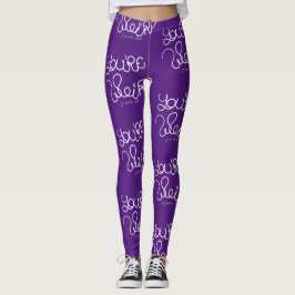 Papper radbrytning leggings