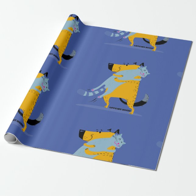 Papper radbrytning presentpapper (Utrullad)