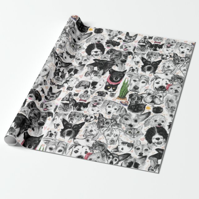 Papper radbrytning presentpapper (Utrullad)