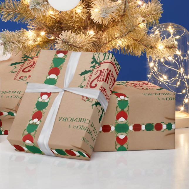 Papper radbrytning presentpapper (Helgdagar)