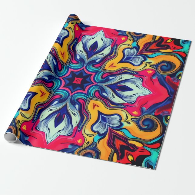 Papper radbrytning presentpapper (Utrullad)