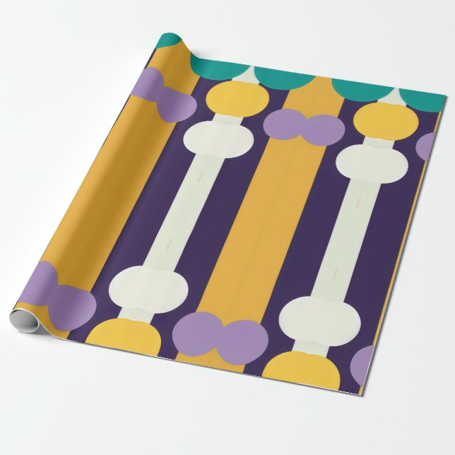 Papper radbrytning presentpapper (Utrullad)