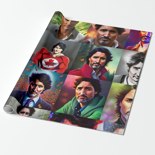 Papper radbrytning presentpapper (Utrullad)