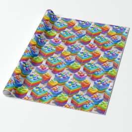Papper radbrytning - Pride Cakes 1 Presentpapper