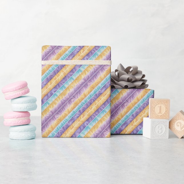 Papper radbrytning Skriv ut färgruta för stripe-fä Presentpapper (Baby Shower)
