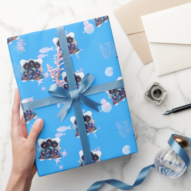 Papper radbyte för sjöjungfru presentpapper (Gifting)