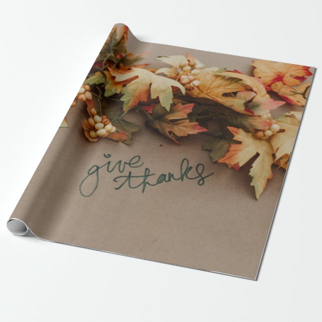 Papper radbyte för thanksgiving presentpapper (Utrullad)