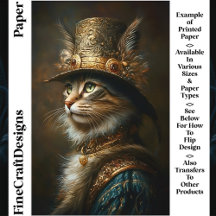 Papper Regal Opulent Steampunk Cat CS3 Hantverkspa