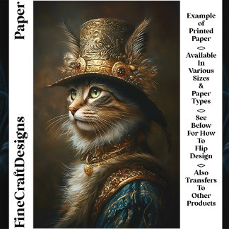 Papper Regal Opulent Steampunk Cat CS3 Hantverkspa