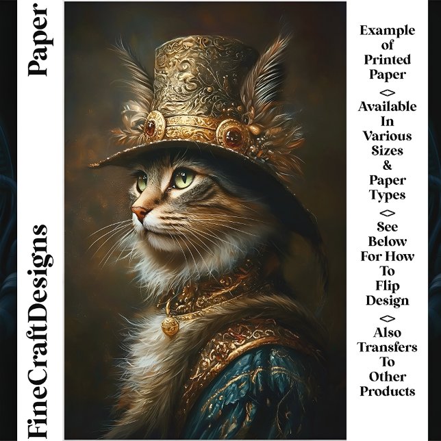 Papper Regal Opulent Steampunk Cat CS3 Hantverkspa (Skapare uppladdad)