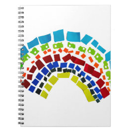 Papper regnbåge anteckningsbok