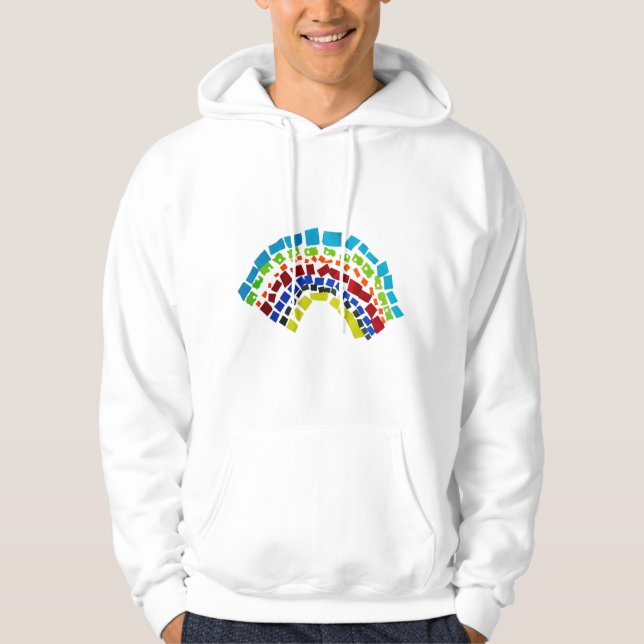 Papper regnbåge hoodie (Framsida)