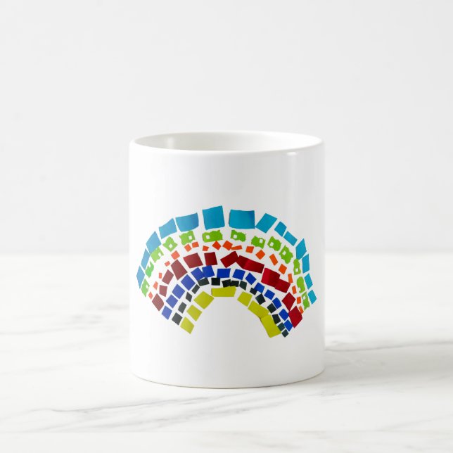 Papper regnbåge kaffemugg (Center)