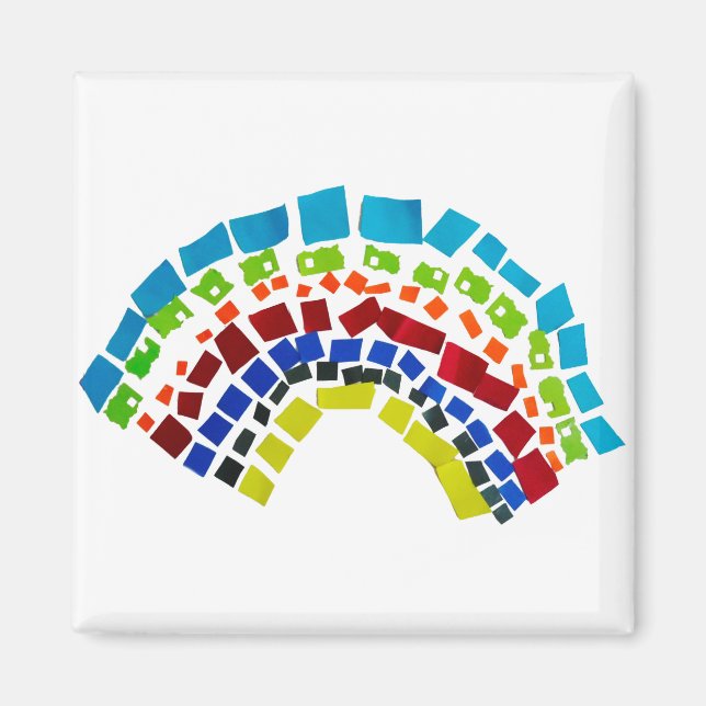 Papper regnbåge magnet (Framsidan)