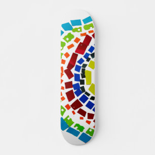 Papper regnbåge mini skateboard bräda 18,5 cm