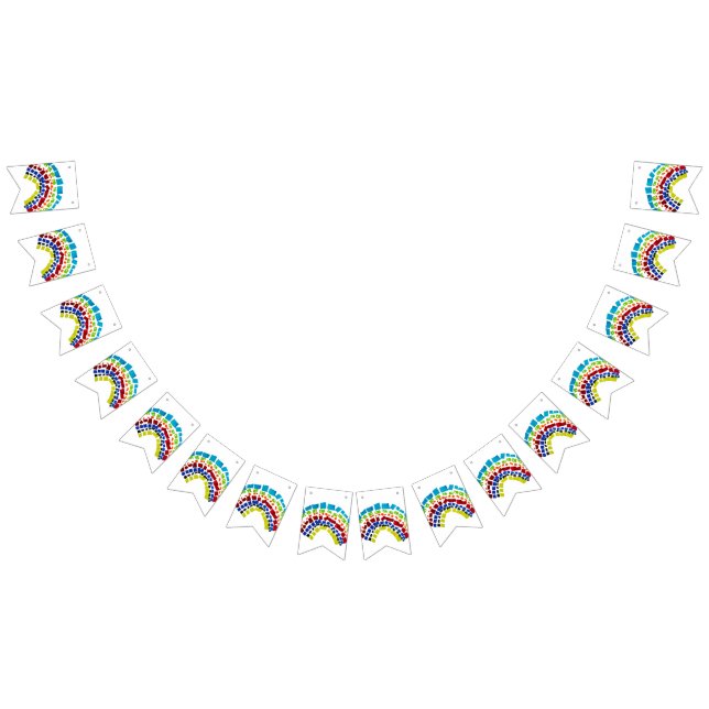 Papper regnbåge vimplar (Alla)