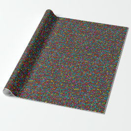 Papper roll (Multi on Black) Presentpapper