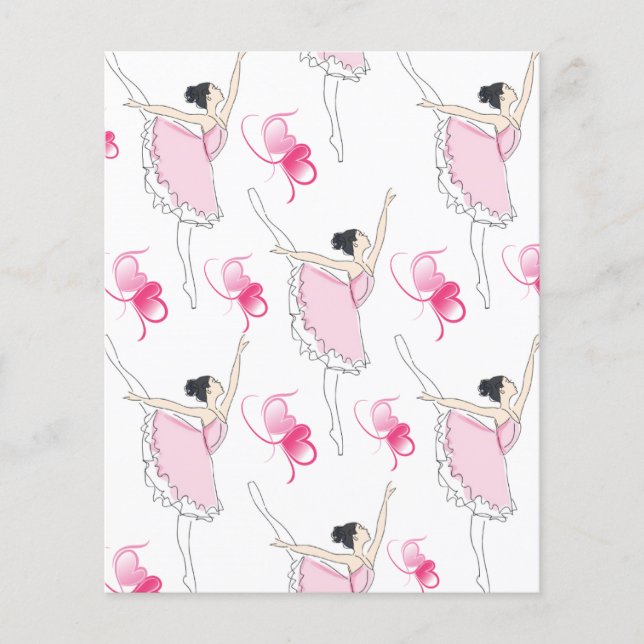Papper Rosa Ballerina Dance Scrapbook (Framsida)