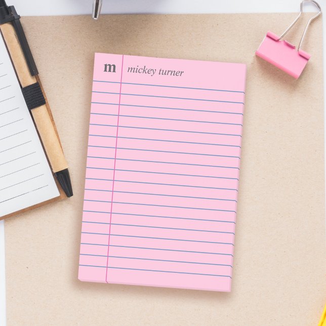 Papper Rosa för anteckningsbok Lägg till ditt namn Post-it Block (Skapare uppladdad)