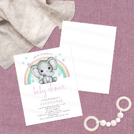 PAPPER Rosa för elefant-regnbåge, babykläder Flygblad