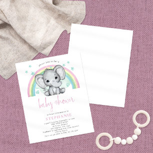 PAPPER Rosa för elefant-regnbåge, babykläder Flygblad