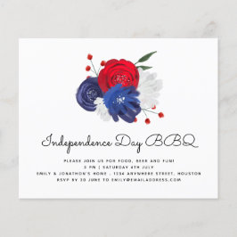 PAPPER | Rött vitt blått Blommigtar 4 juli BBQ Inb Flygblad