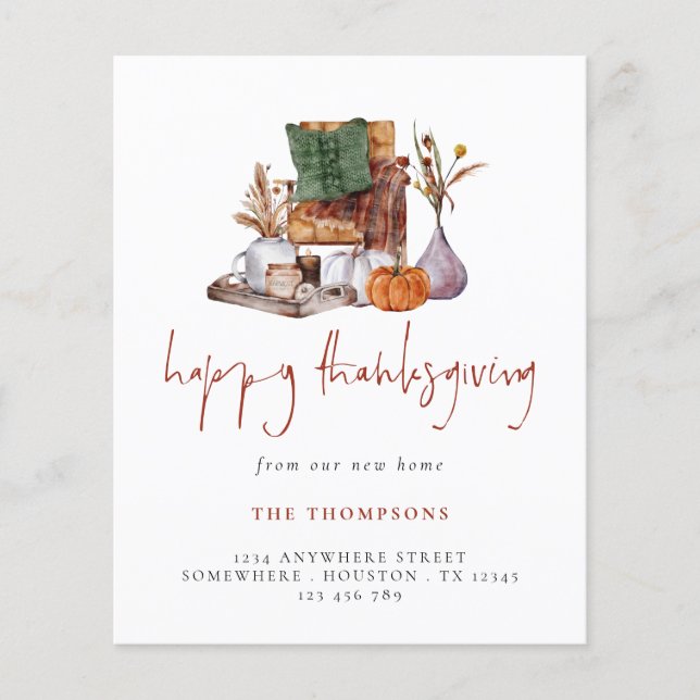 PAPPER | Rustic Happy thanksgiving från New Home Flygblad (Framsidan)