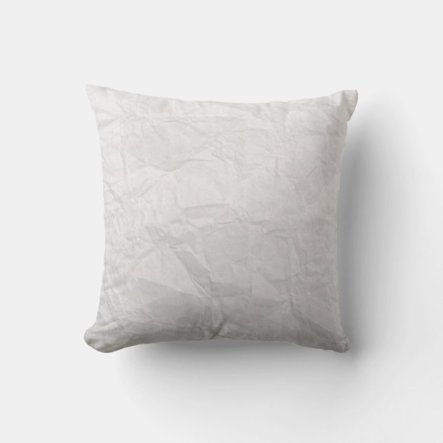 Papper, rynklig, vit, söt struktur kudde (Framsida)