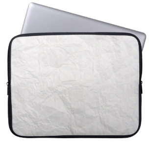 Papper, rynklig, vit, söt struktur laptop fodral