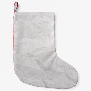 Papper, rynklig, vit, söt struktur liten julstrumpa