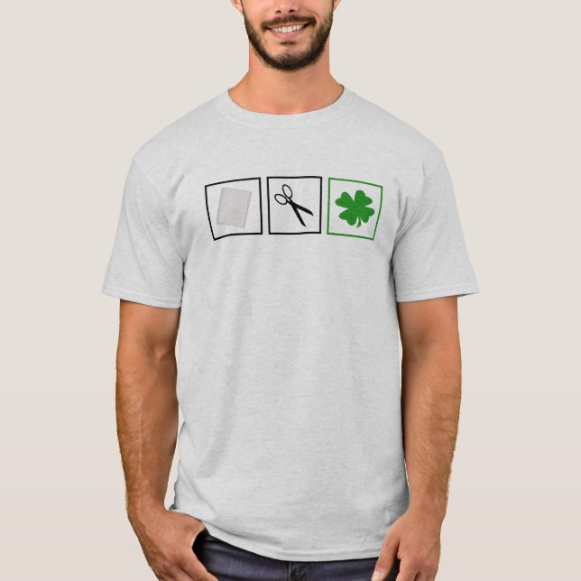 Papper… Scissors ....... SHAMROCKEN! Tee (Framsida)