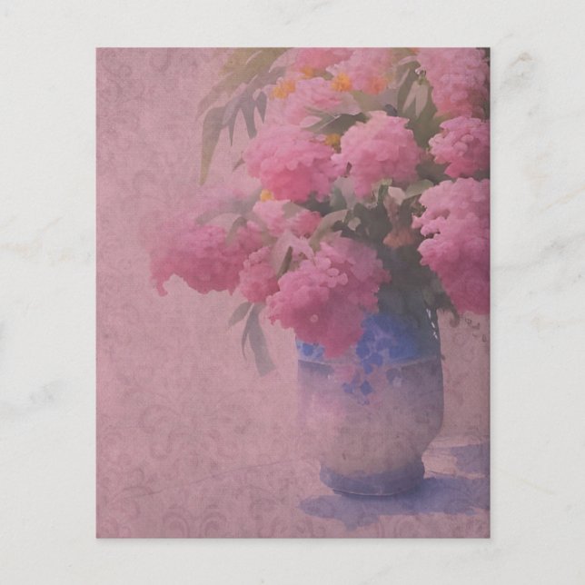 Papper Shabby Blommigt & Damask-skrapbok (Framsida)