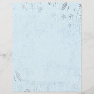 Papper Shabby Blue & Silver Flower Scrapbook