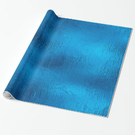 Papper Shiny Blue-Julafton Presentpapper