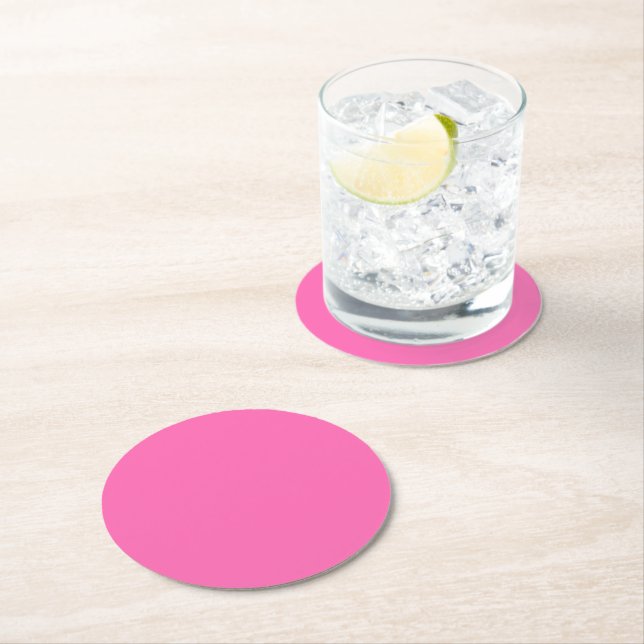 Papper shock rosa Underlägg Rund (Insitu)