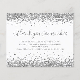 PAPPER   Silver Glitter-julen Tack Flygblad