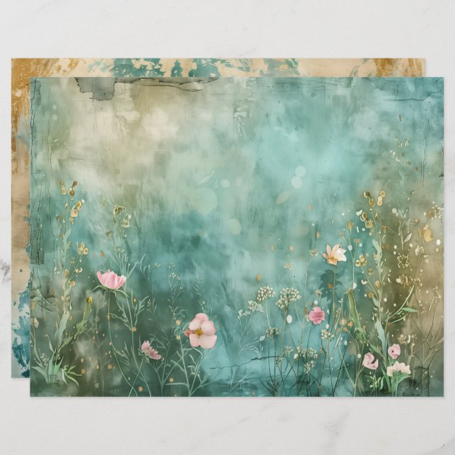 Papper Sjöjungfru av blåblåblåskrapa (Fram/baksida)