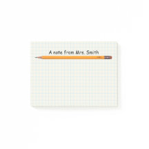 Papper skollärare med enkel penna och rutnätsantec